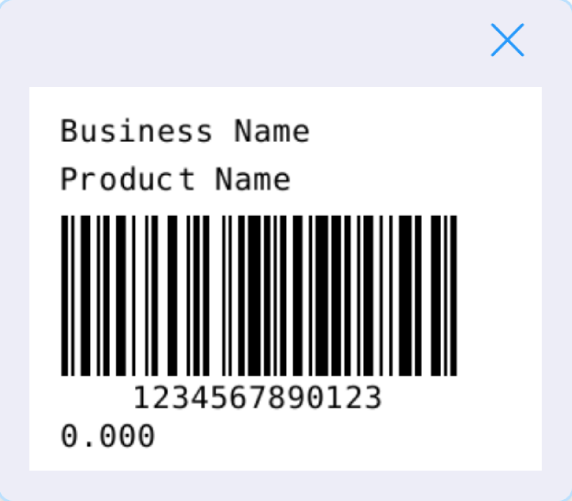 معاينة الباركود في نظام اكس سين