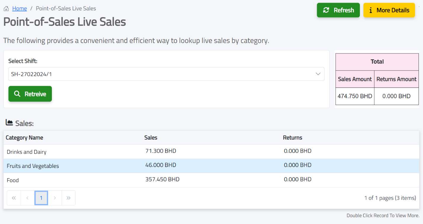POS Live Sales in XSEEN ERP system